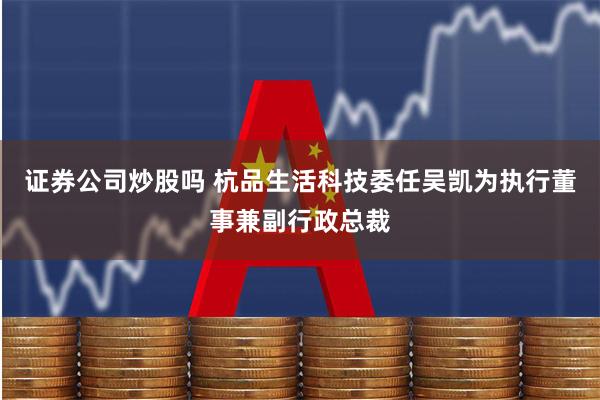 证券公司炒股吗 杭品生活科技委任吴凯为执行董事兼副行政总裁